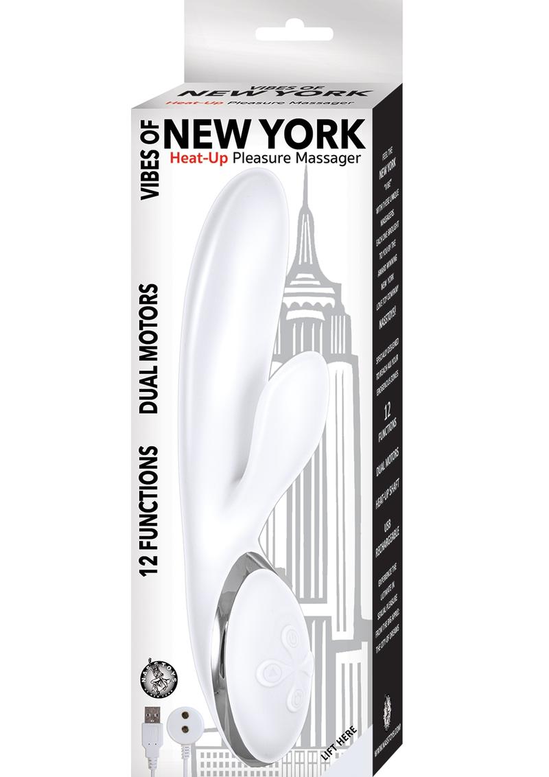 Vibes Of New York Heat Up Pleasure Massager Usb Rechargeable Multi Function Vibrator White