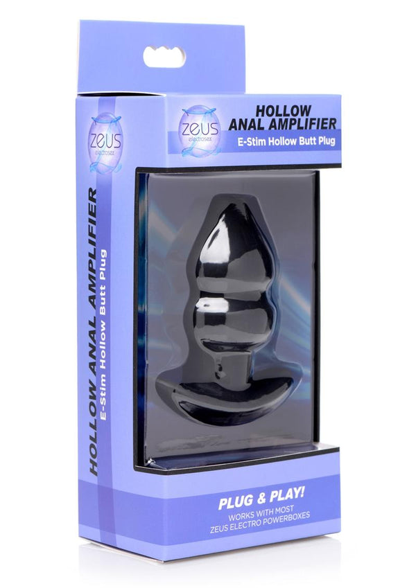 Zeus Hollow Anal Amplifier E-Stim Hollow Butt Plug Silicone