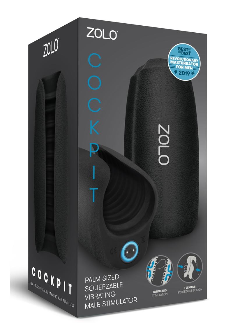 Zolo Vibrating Cockpit  Palm Sized Squeezable Vibrating  Male Stroker Rechargeable Waterproof