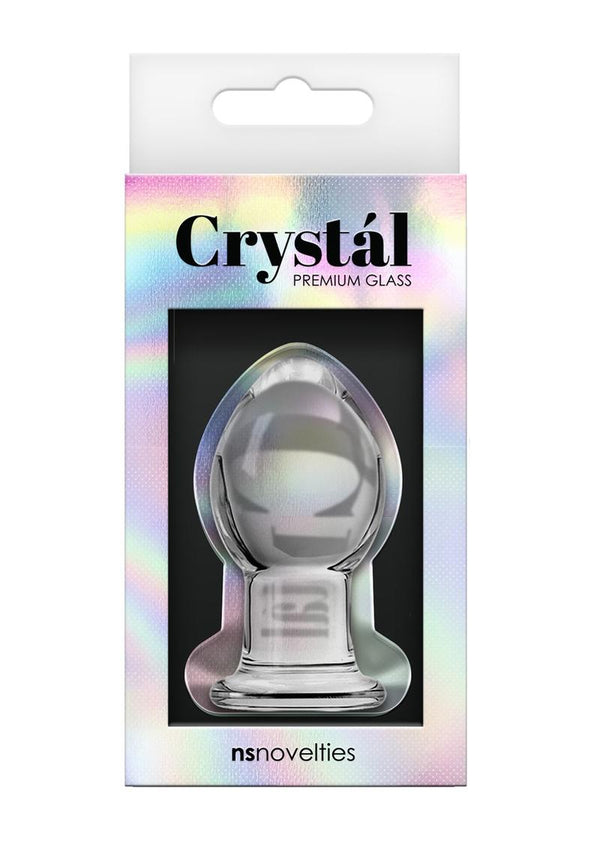 Crystal Premium Glass Anal Plug Small 2.5In - Clear