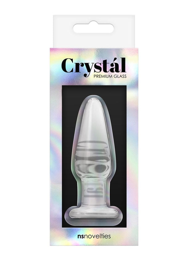 Crystal Premium Glass Butt Plug - Clear