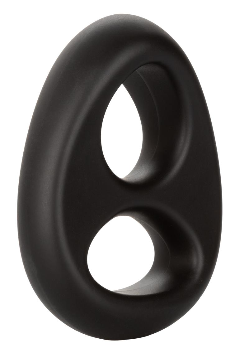 Ultra Soft Dual Silicone Cock Ring Black