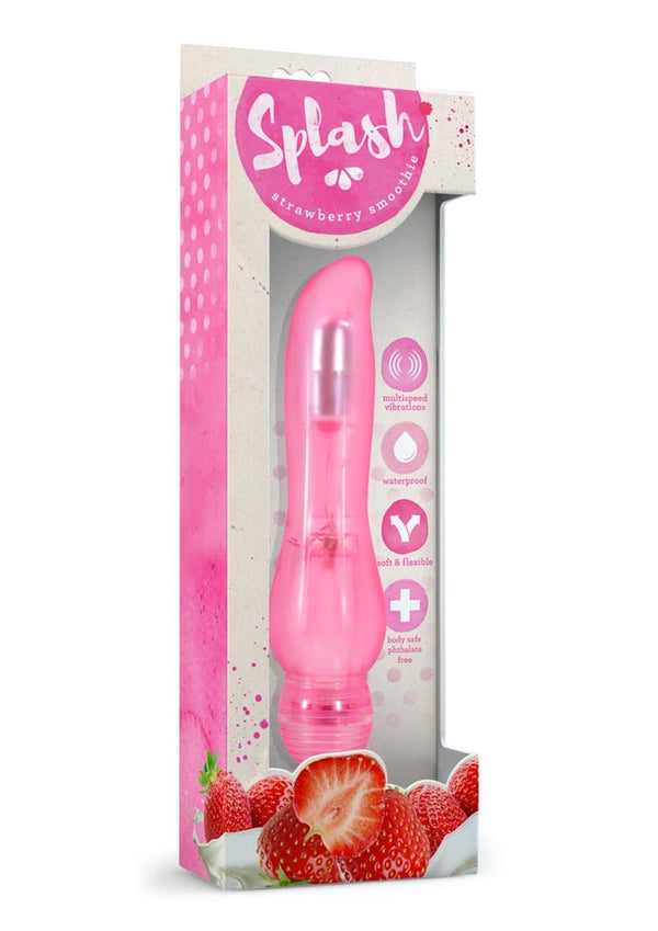 Splash Strawberry Smoothie Vibrator Multi Speed Waterproof Pink