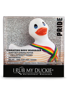 I Rub My Duckie 2.0 Pride Waterproof Vibrating Massager White