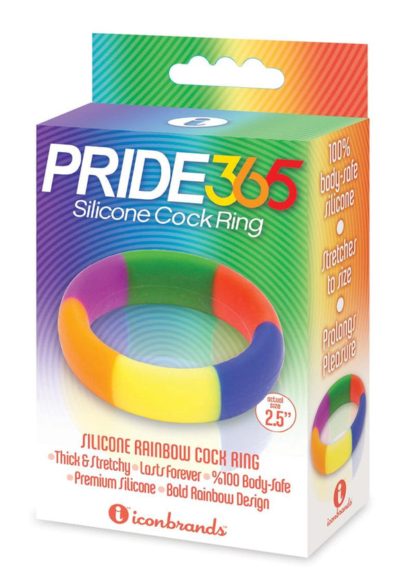Pride 365 Silicone Rainbow Cock Ring