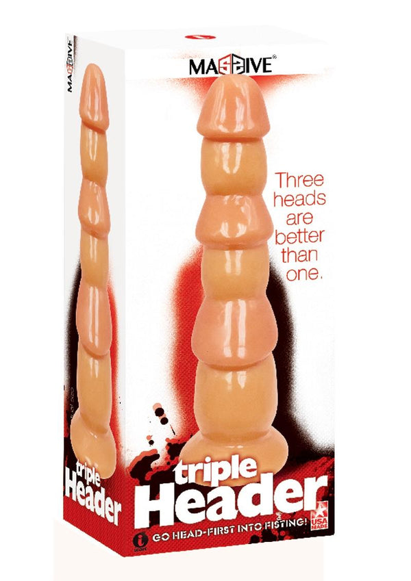 Triple Header 3 Dick Head Dildo - Vanilla