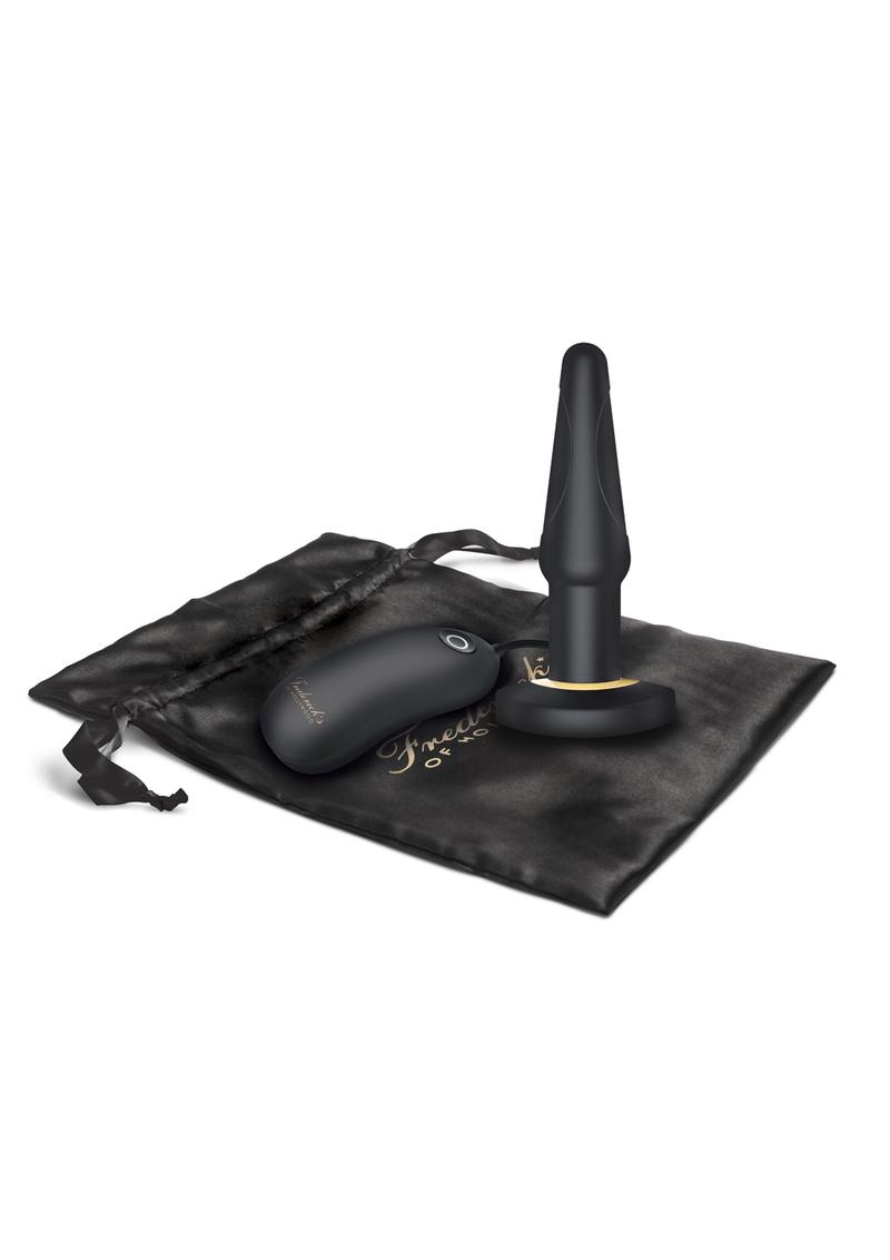 Frederick'S Of Hollywood Rechargeable 6 Inch Dual Density  Booty Plug  Multi Function  Vibration Silicone Black