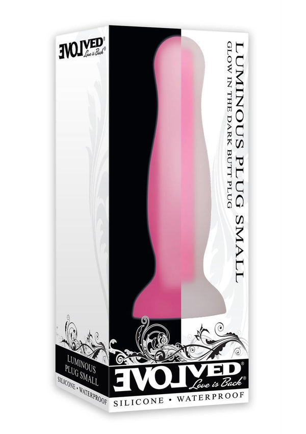 Luminous Silicone Glow In The Dark Buttplug Small Waterproof Pink 4.15 Inches