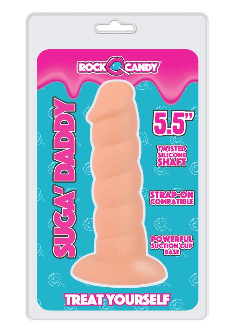 Rock Candy Suga Daddy 5.5" Dildo Non Vibrating Suction Cup Base Flesh