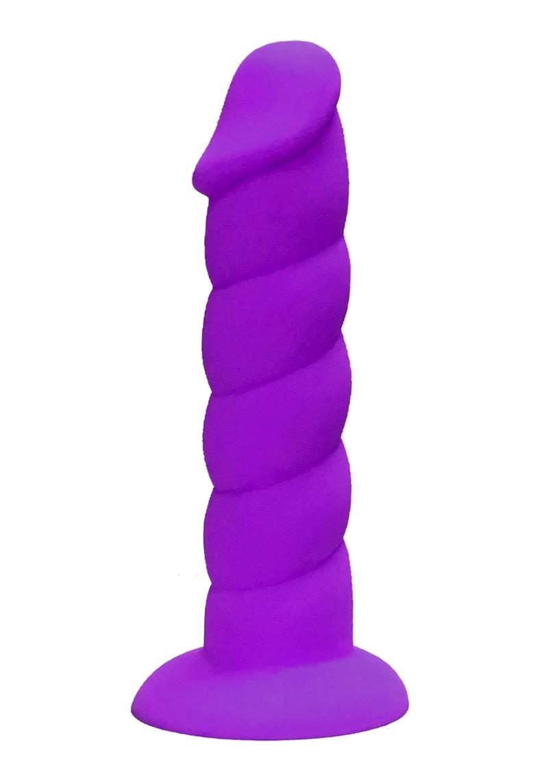 Rock Candy Suga Daddy 8" Dildo Non Vibrating Suction Cup Base Purple