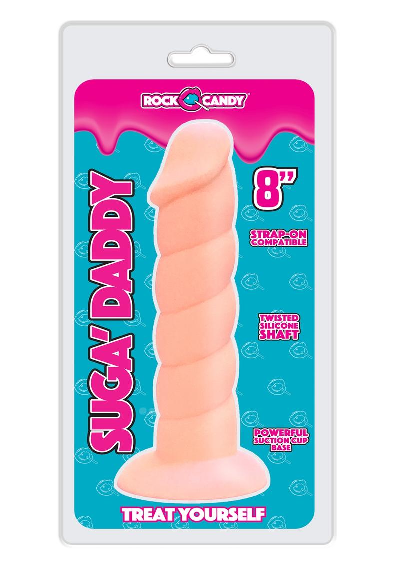 Rock Candy Suga Daddy 8" Dildo Non Vibrating Suction Cup Base Flesh