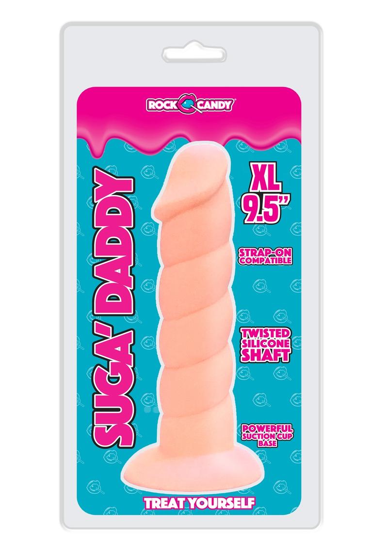 Rock Candy Suga Daddy 9.5" Dildo Non Vibrating Suction Cup Base Flesh