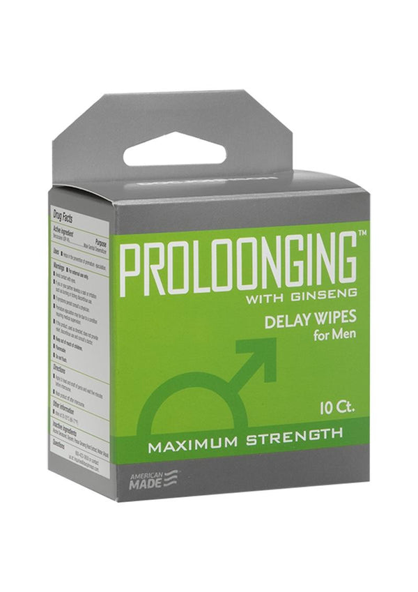 Proloonging With Ginseng Delay Wipes (10 Pack)