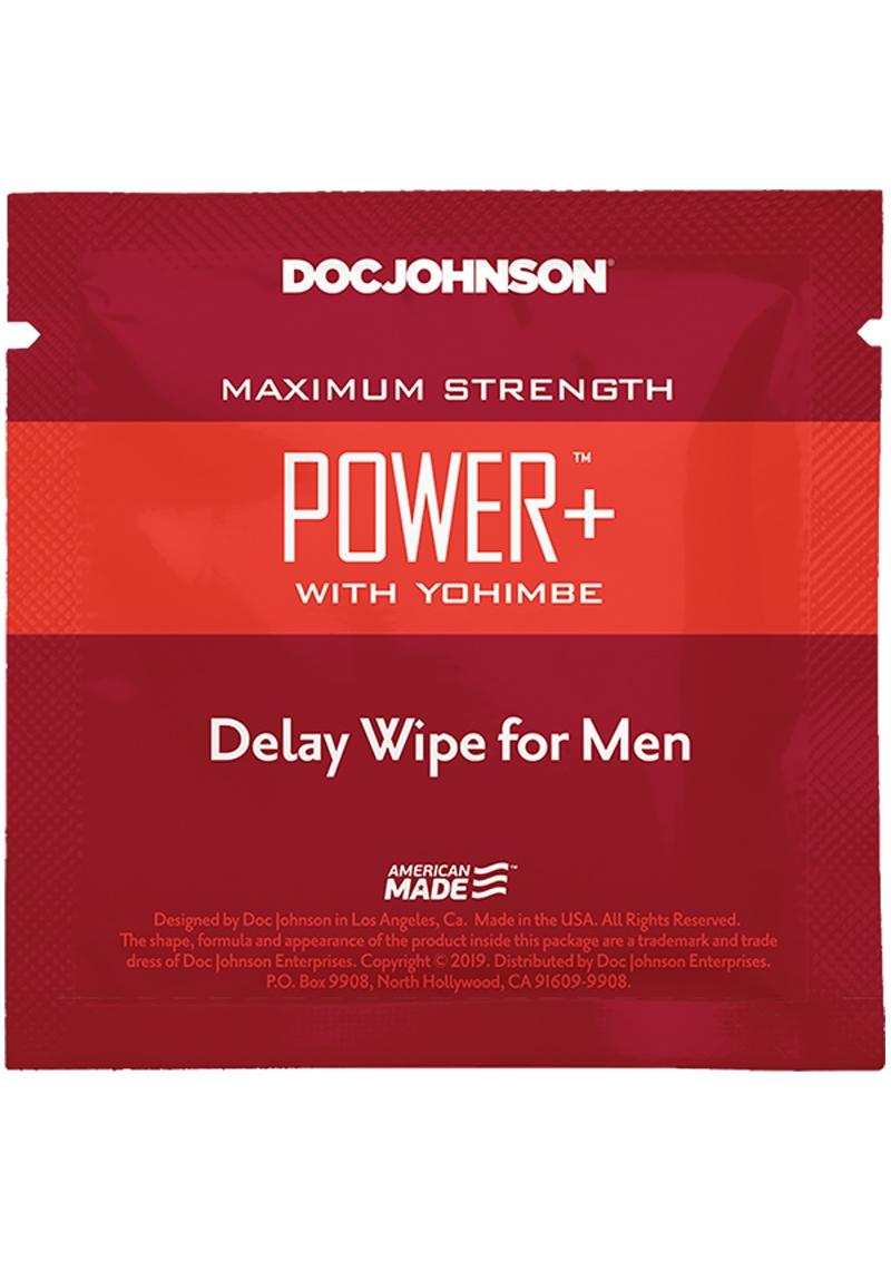Power Plus With Yohimbe Delay Wipes (10 Pack)