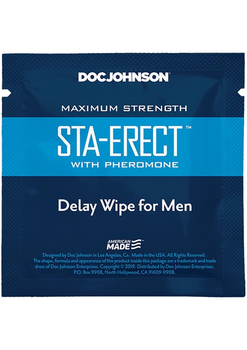 Sta-Erect Delay Wipes For Men With Pheromones (10 Pack)