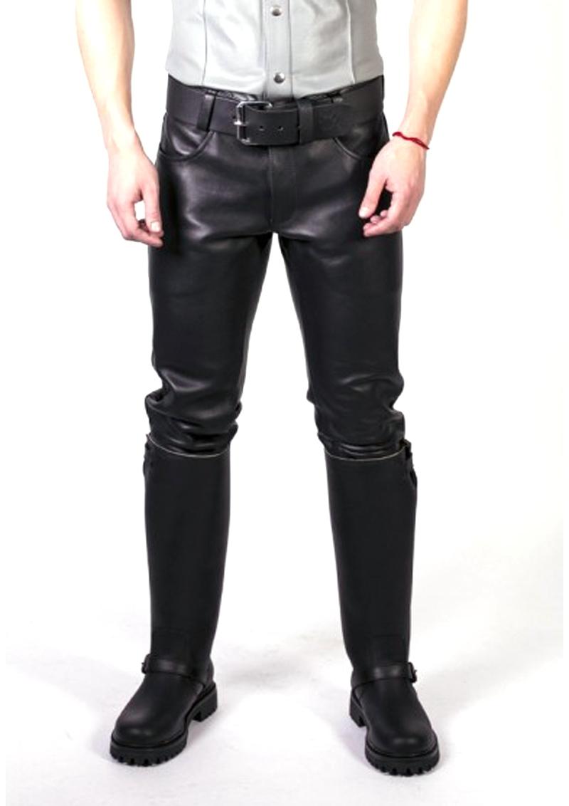 Prowler Red Leather Jeans Blk 29"