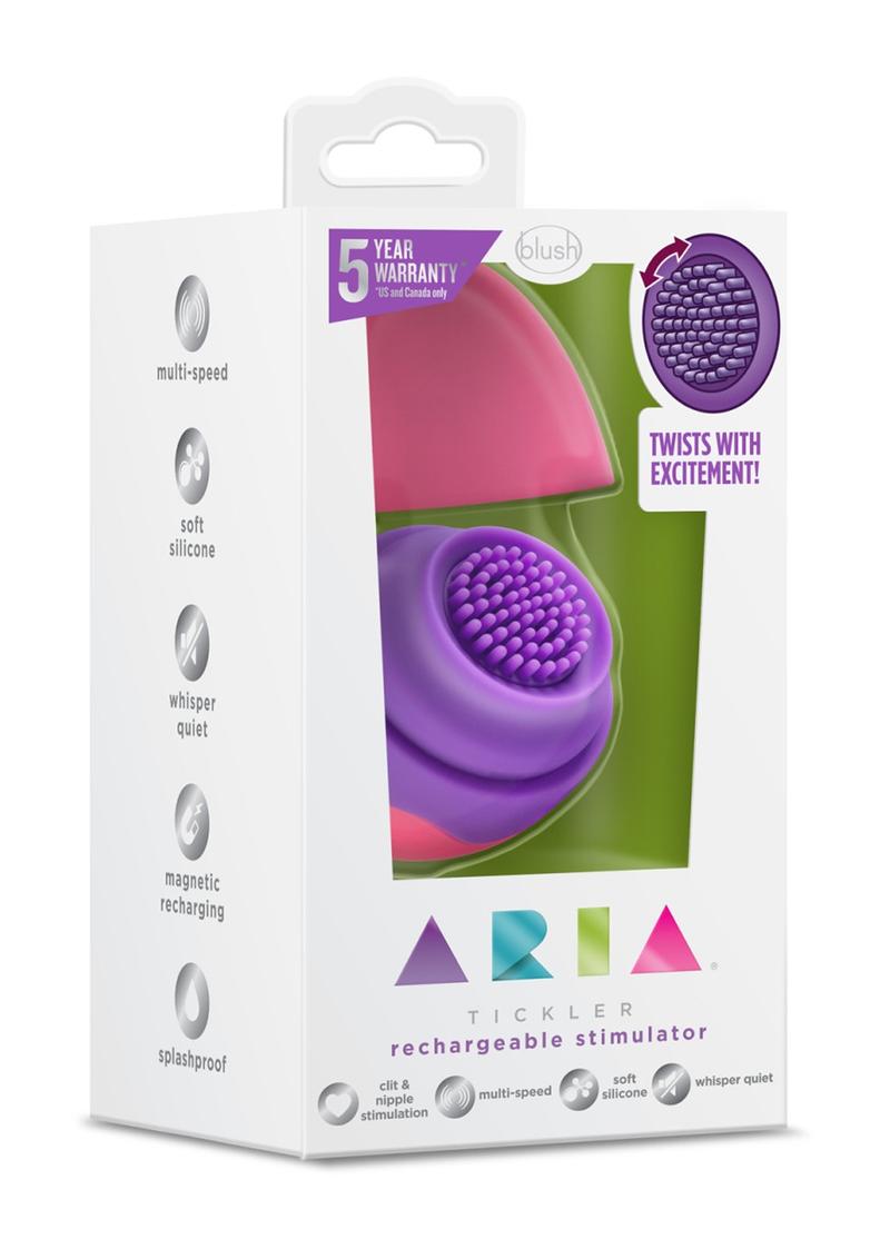 Aria Tickler Multi Speed Rechargeable Silicone Splashproof Pink