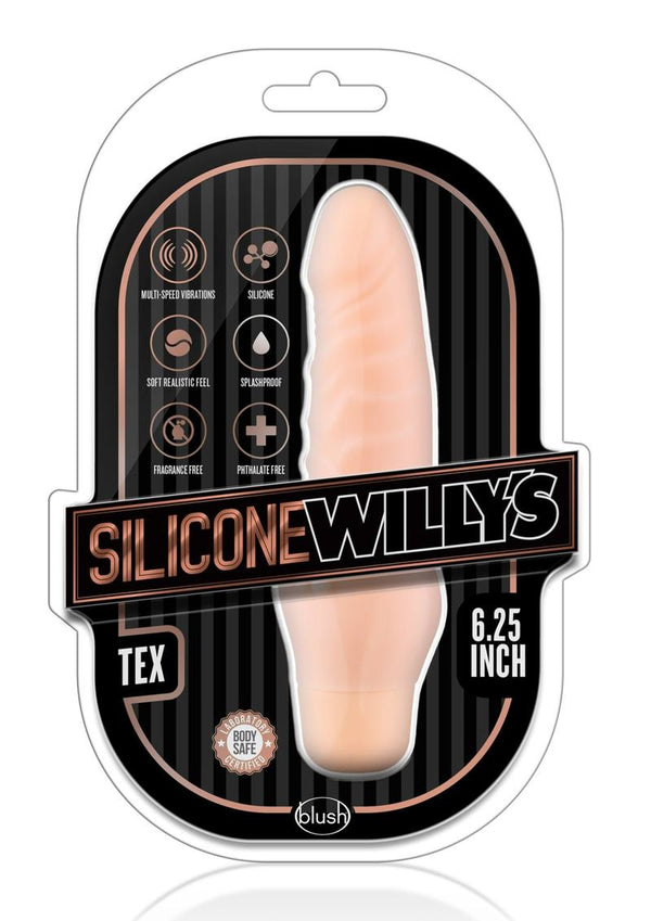 Silicone Willy's Tex Vibrating Dildo 6.25in - Vanilla