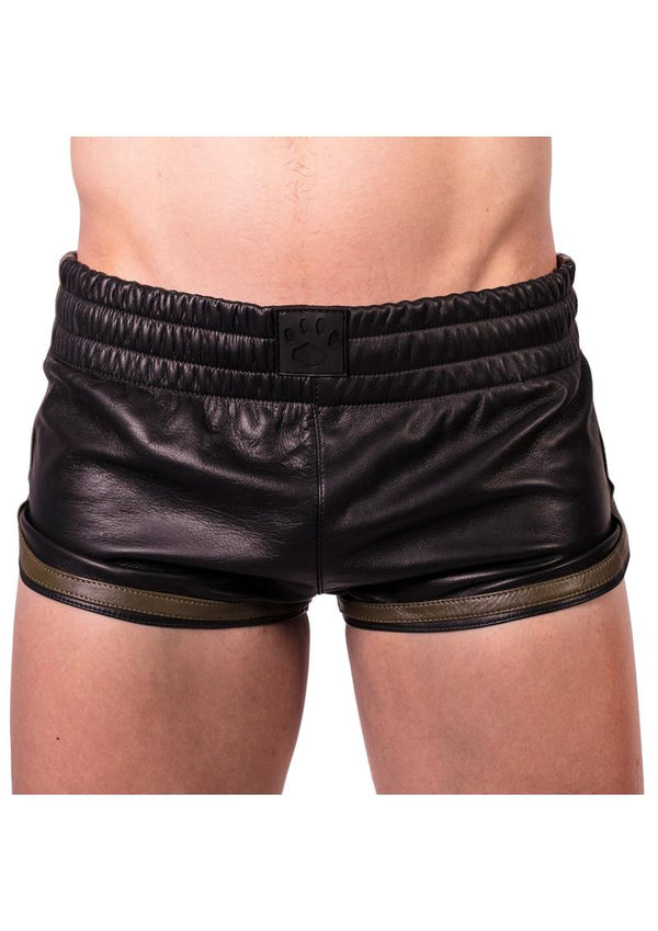 Prowler Red Leather Sport Shorts Grn Sm