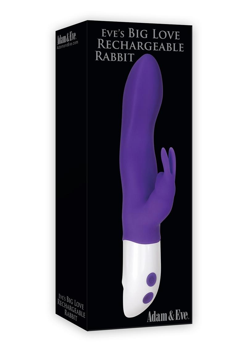 Adam & Eve Eve'S Big Love Rechargeable Rabbit - Purple
