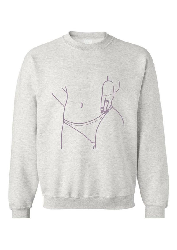 V-Desire Sweatshirt - Size Lg - Grey