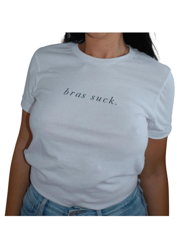 Bras Suck T-Shirt - White - SM