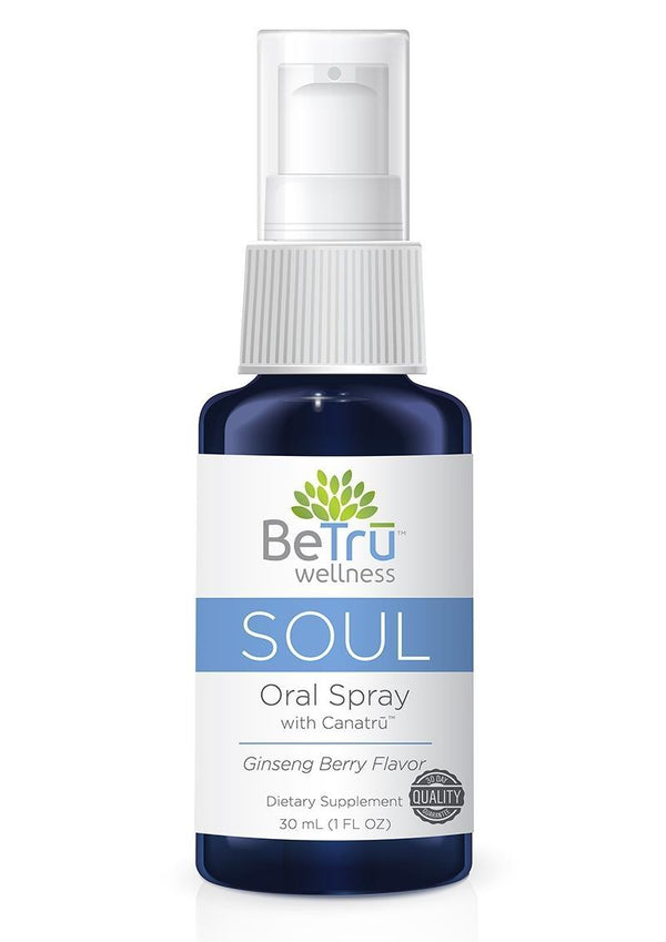 Betru Wellness Soul Oral Spray With Canatru Emulsified Hemp Oil Ginseng Berry 30 Milliliters