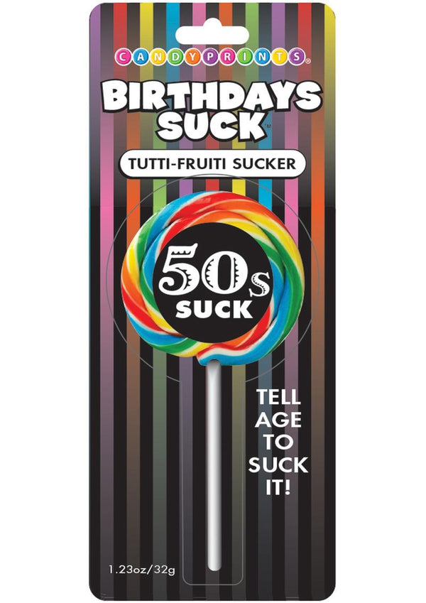 Candy Prints Birthdays Suck 50S Lollipop