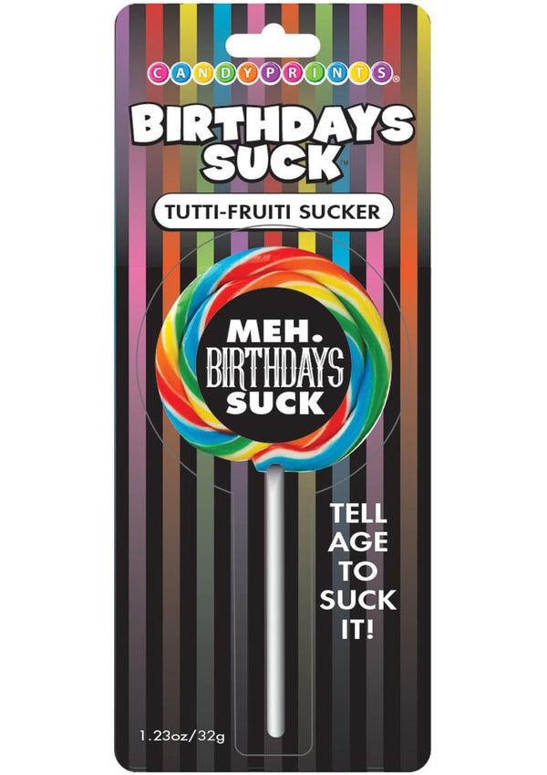 Candy Prints Birthdays Suck Meh Lollipop