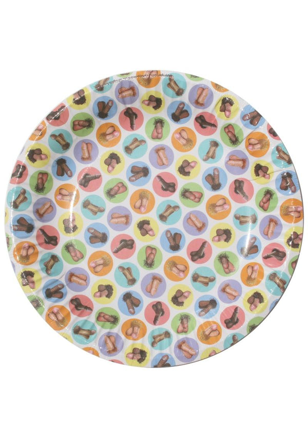 Candy Prints Dirty Dishes Mini Penis Style Paper Plates 7 Inches 8 Each Per Pack