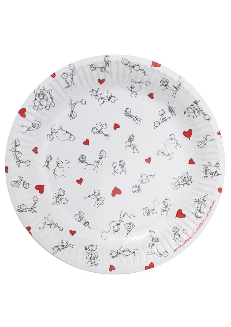 Candy Prints Dirty Dishes Stick Figure Style Paper Plates 7 Inches 8 Each Per Pack