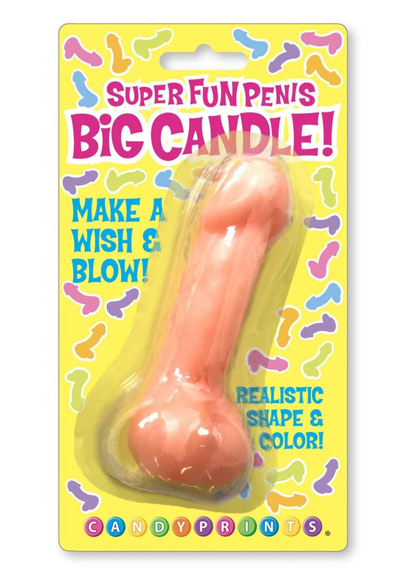 Candy Prints Super Fun Penis Big Candle Pink