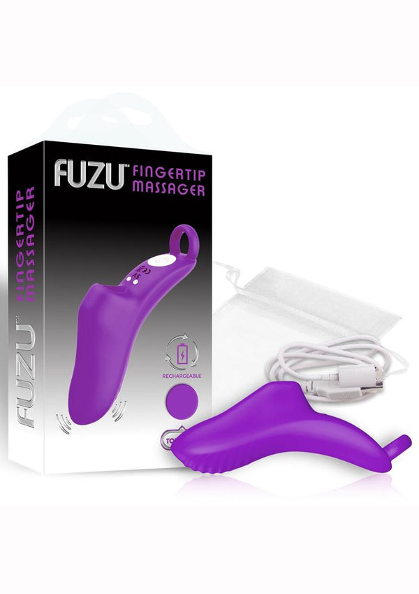 Fuzu Rechargeable Fingertip Massager Multispeed Waterproof  Purple