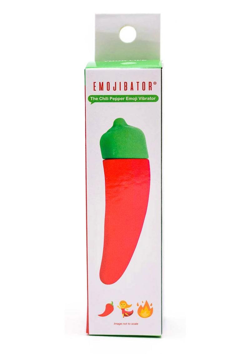 Emojibator The Chili Pepper Emoji Silicone Vibrator Waterproof Red 4.76 Inches