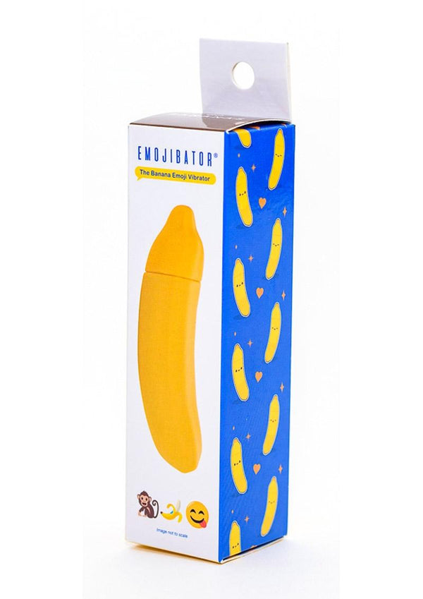 Emojibator The Banana Emoji Silicone Vibrator Waterproof Yellow 4.60 Inches
