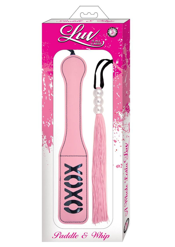Dominant Submissive Collection XOXO Paddle & Whip - Pink