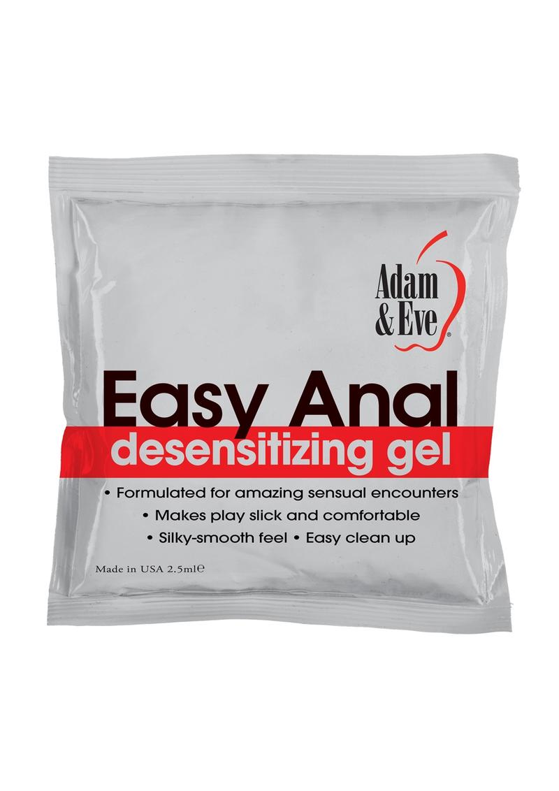 Adam & Eve Easy Anal Gel 2.5 ml Foil Pack (144 Per Tub)