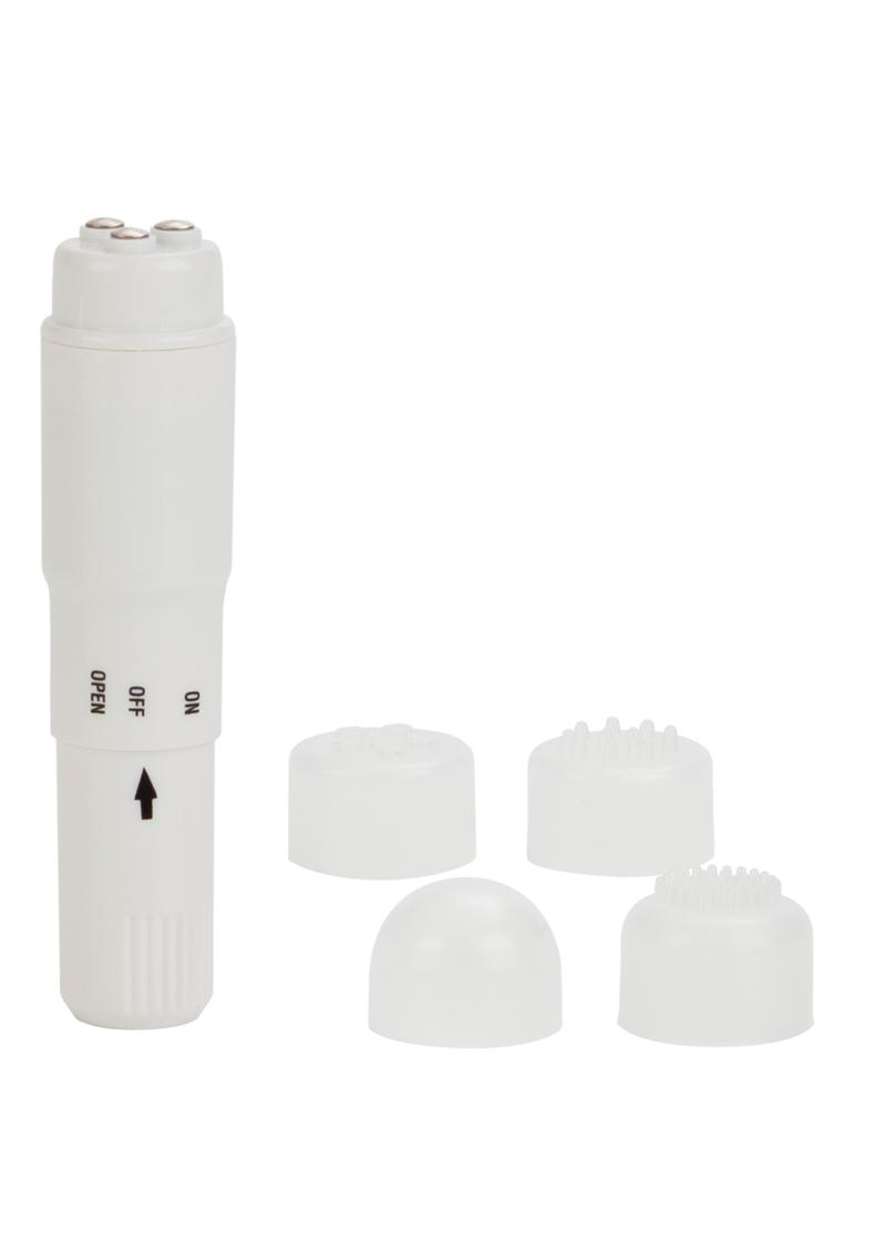 Compact Waterpro Personal Travel Massager With 4 Interchangeable Heads