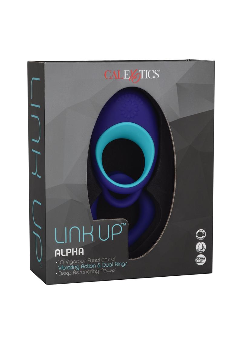 Link Up Alpha Silicone Rechargeable Ring - Purple/Blue