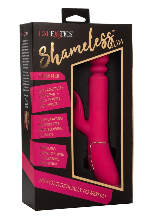 Shameless Slim Charmer Silicone Rechargeable Rabbit Vibrator - Pink