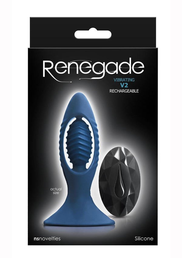 Renegade V2 Silicone Rechargeable Anal Plug - Blue