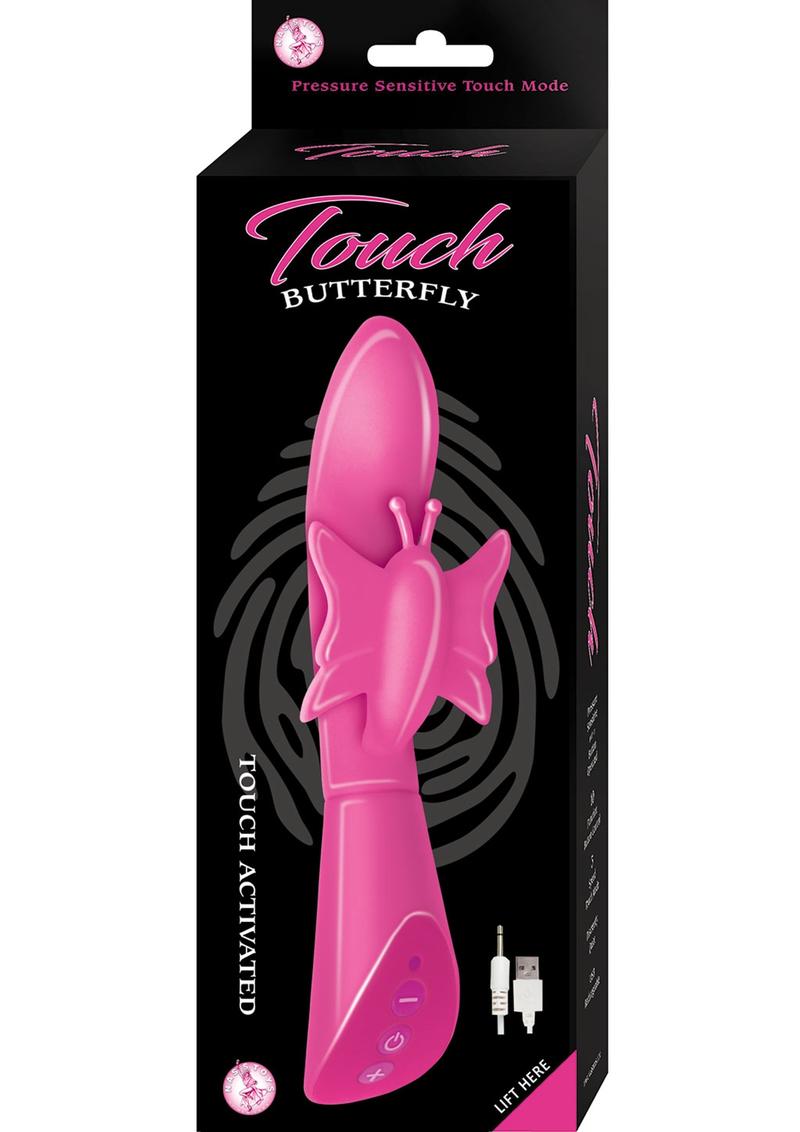 Touch Butterfly Silicone Rechargeable Rabbit - Pink