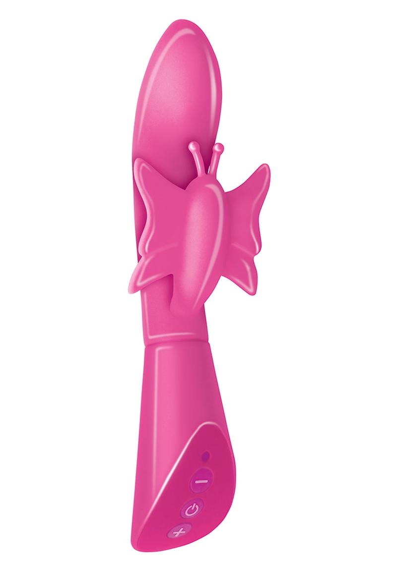 Touch Butterfly Silicone Rechargeable Rabbit - Pink