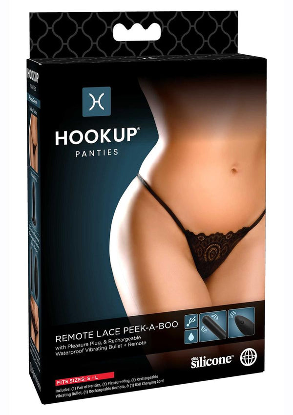 Hookup Panties Remote Peekaboo Os Blk