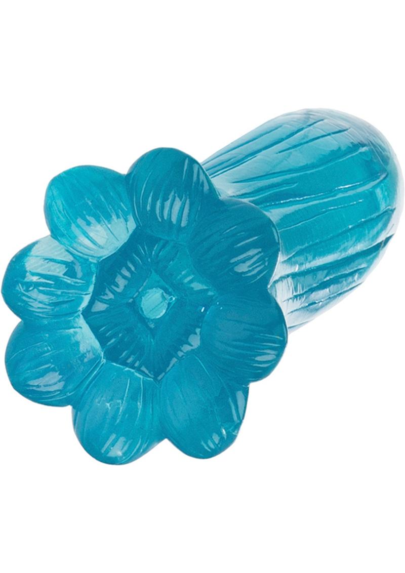 Succulent Blossom Ribbed Masturbator - Blue