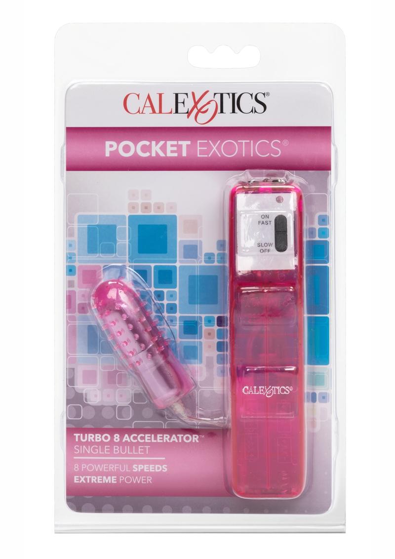 Turbo 8 Accelerator Bullet With Removable Tickler 2.2 Inch Pink