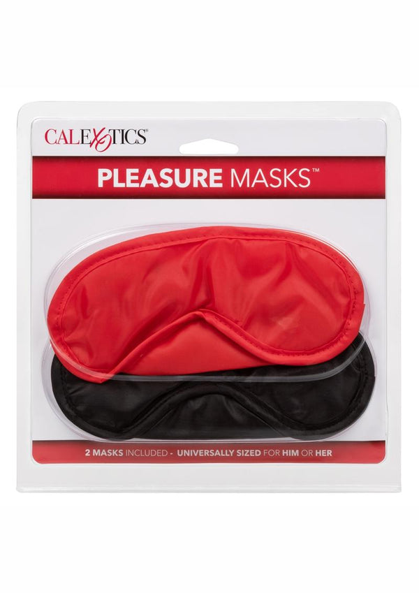 Pleasure Masks 2 Pack Universally Sized For Him And Her Red And Black