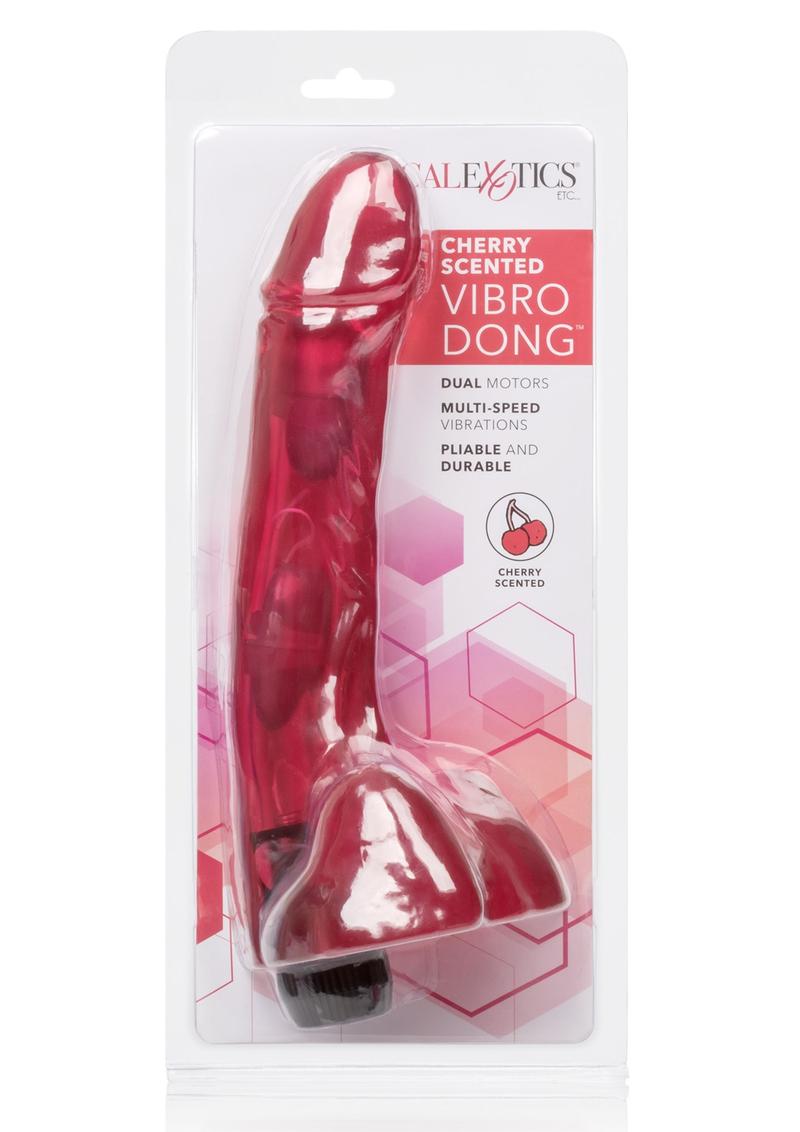 Cherry Scented Vibro Dong Multi Speed Vibrating Red