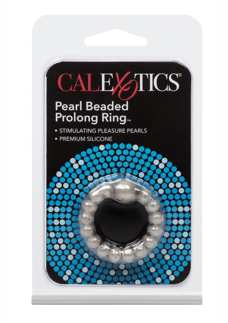 Pearl Beaded Prolong Cock Ring 1.5 Inch Diameter Smoke