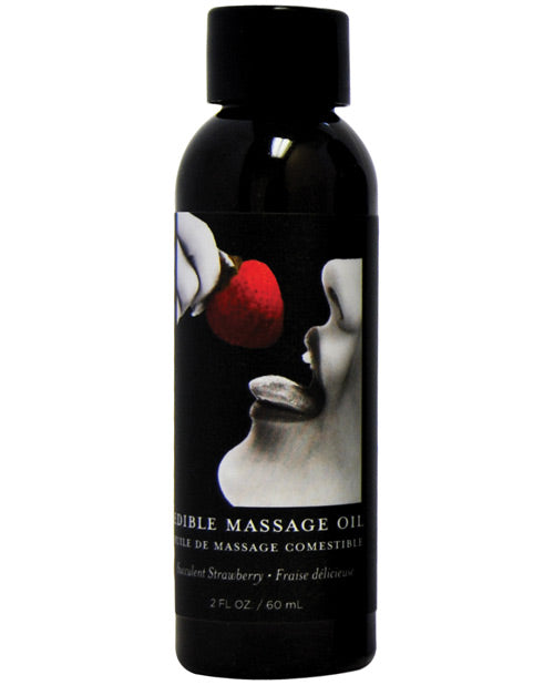 Earthly Body Earthly Body Edible Massage Oil Succulent Strawberry 2Oz